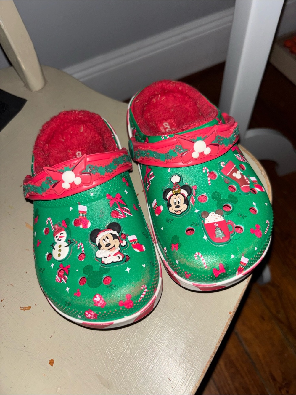 Crocs Green Holiday Mickey Mouse Clog Shoes